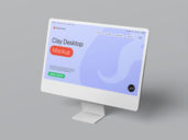 Desktop Clay Mockup Isometric Preview 1