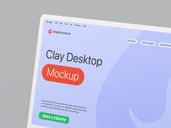 Desktop Clay Mockup Isometric Preview 4