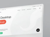 Desktop Clay Mockup Low Angle View Preview 4