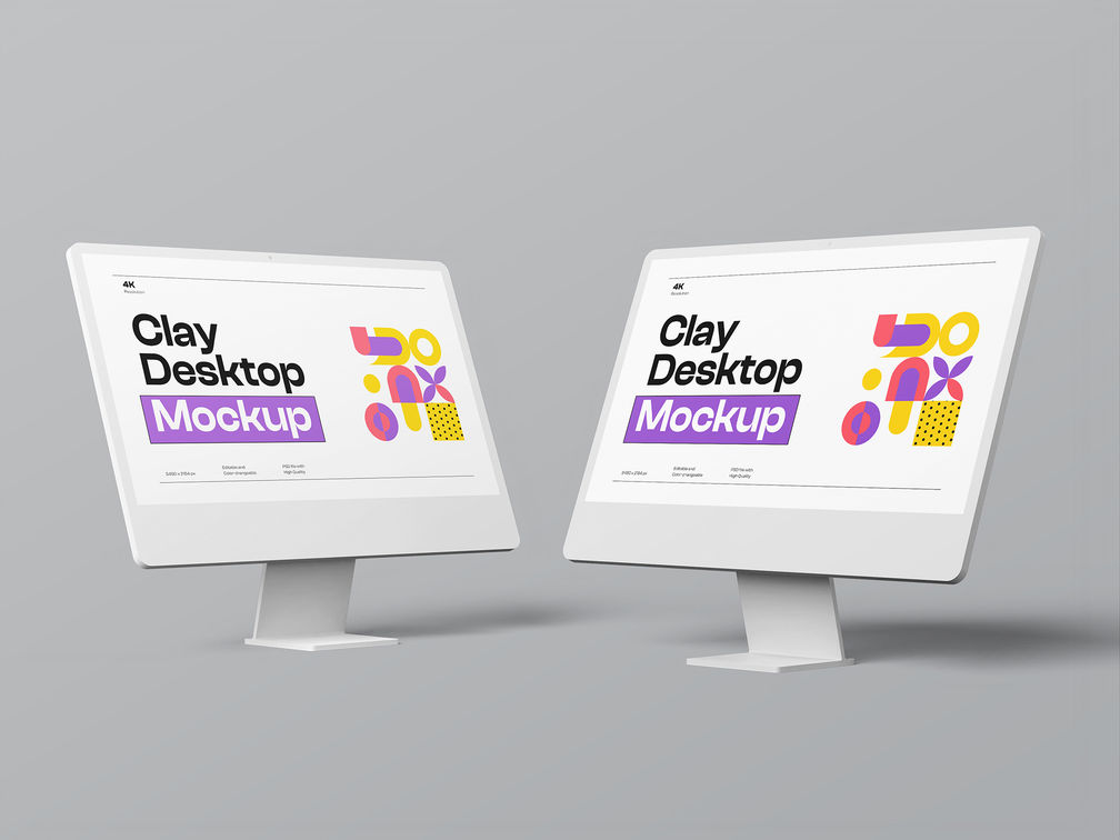 Desktop Clay Mockup Stack It Preview 2