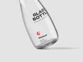 Glass Bottle Mockup Flying View Preview 4