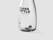 Glass Bottle Mockup Half Side View Preview 4