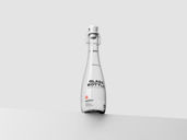 Glass Bottle Mockup Low Angle View Preview 1