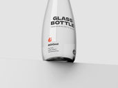 Glass Bottle Mockup Low Angle View Preview 4