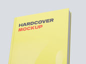 Hard Cover Book Mockup Flying View Preview 3