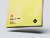 Hard Cover Book Mockup Flying View Preview 4