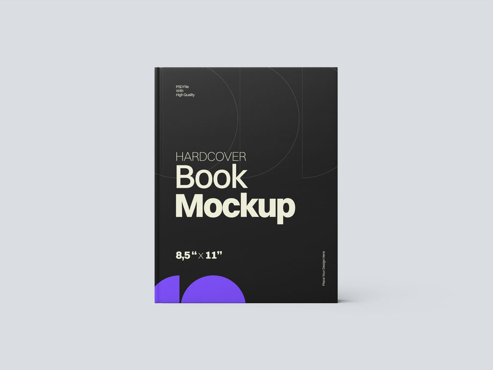 Hard Cover Book Mockup Front View Preview 2