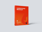 Hard Cover Book Mockup Half Side View Preview 1