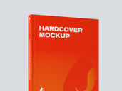Hard Cover Book Mockup Half Side View Preview 3