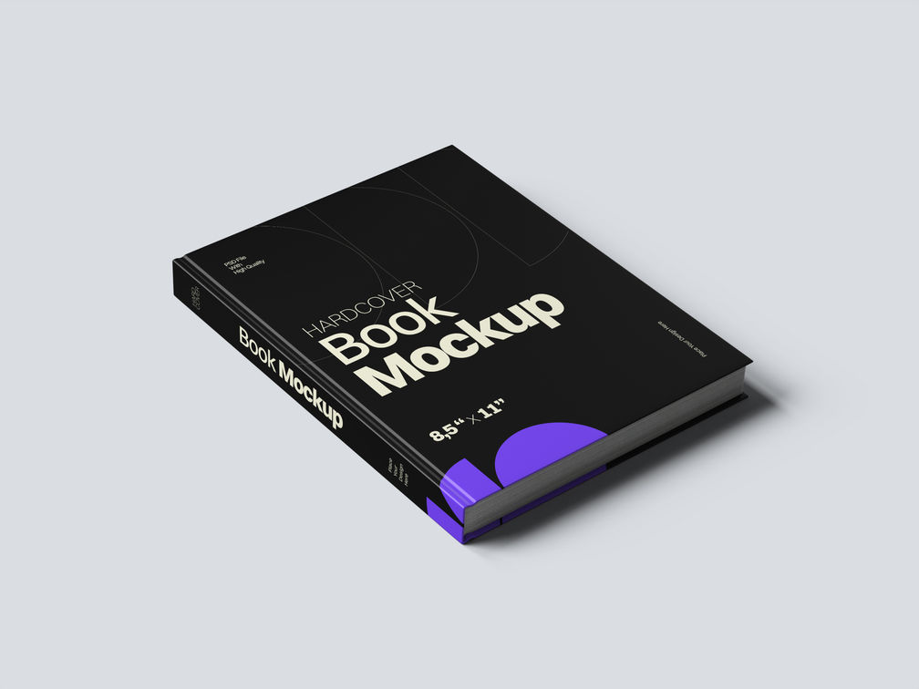 Hard Cover Book Mockup Isometric View Preview 2