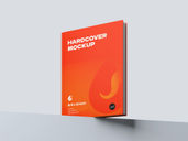 Hard Cover Book Mockup Low Angle View Preview 1