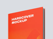 Hard Cover Book Mockup Low Angle View Preview 3