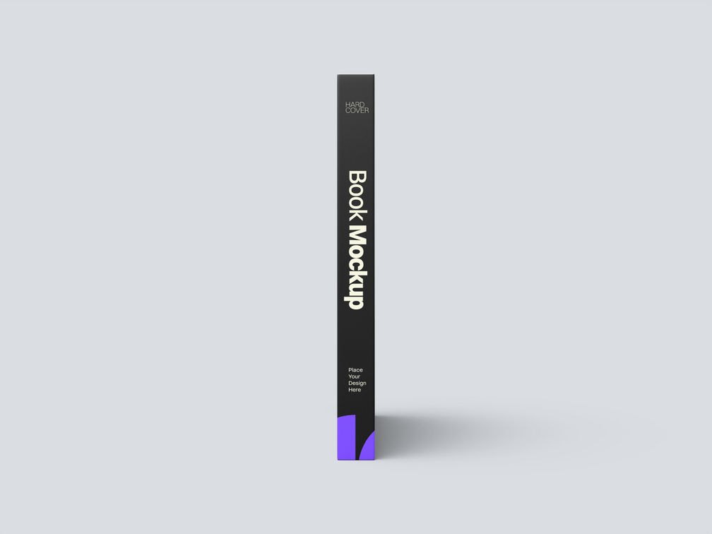 Hard Cover Book Mockup Side View Preview 2