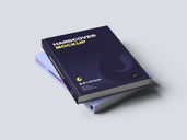 Hard Cover Book Mockup Stack It View Preview 1