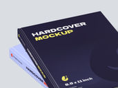 Hard Cover Book Mockup Stack It View Preview 3