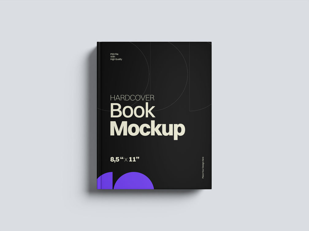 Hard Cover Book Mockup Top View Preview 2