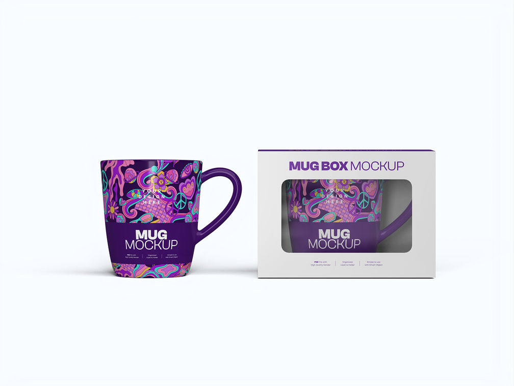 Mug With Box Front View Preview 2