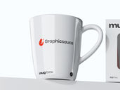 Mug With Box Low Angle View Preview 3