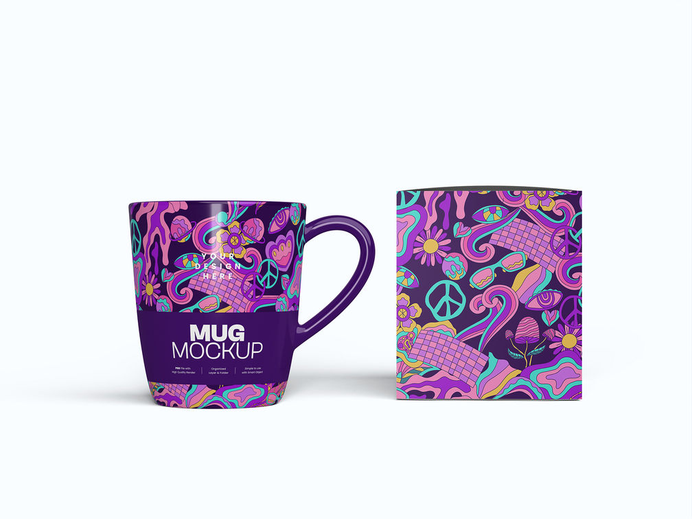 Mug With Box Side View Preview 2