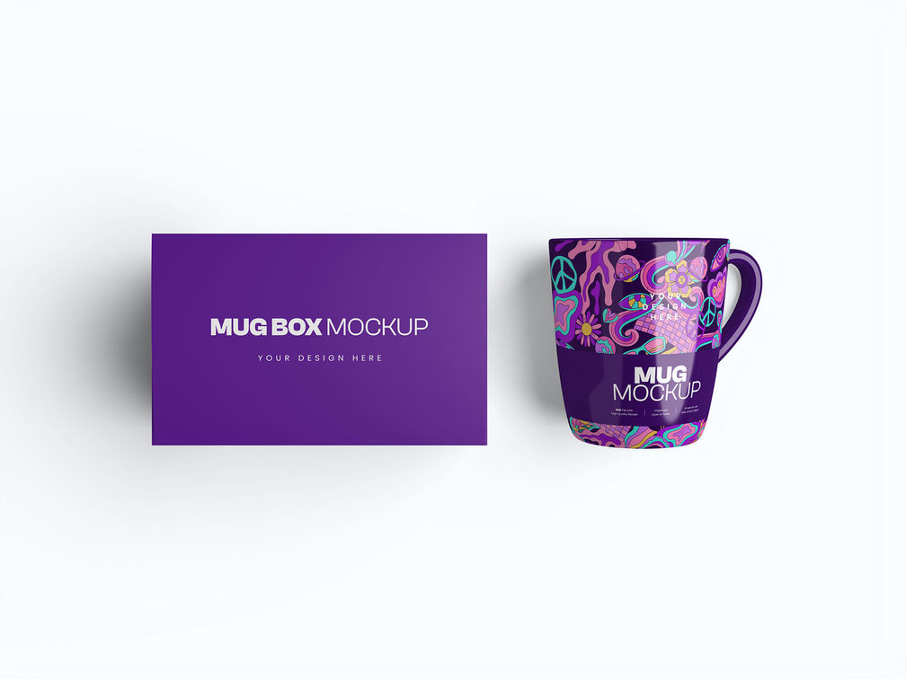 Mug With Box Top View Preview 2