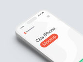 Phone Clay Mockup Isometric Preview 3