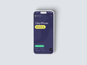 Phone Clay Mockup Top View Preview 1