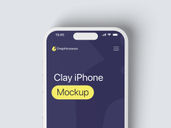 Phone Clay Mockup Top View Preview 3