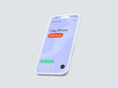 Phone Clay Mockup Low Angle View Preview 1