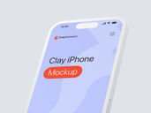 Phone Clay Mockup Low Angle View Preview 3