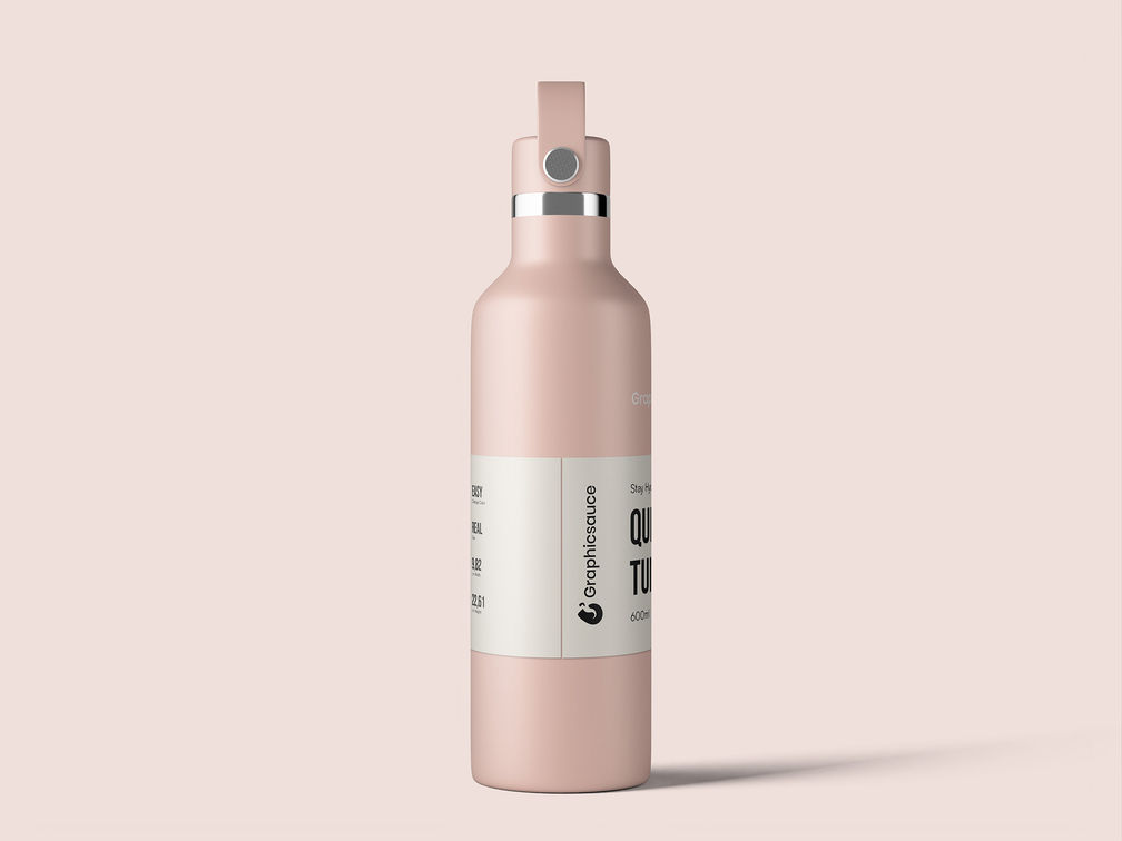 Reusable Bottle Mockup Side View Preview 2