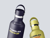 Reusable Bottle Mockup Stack It View Preview 4