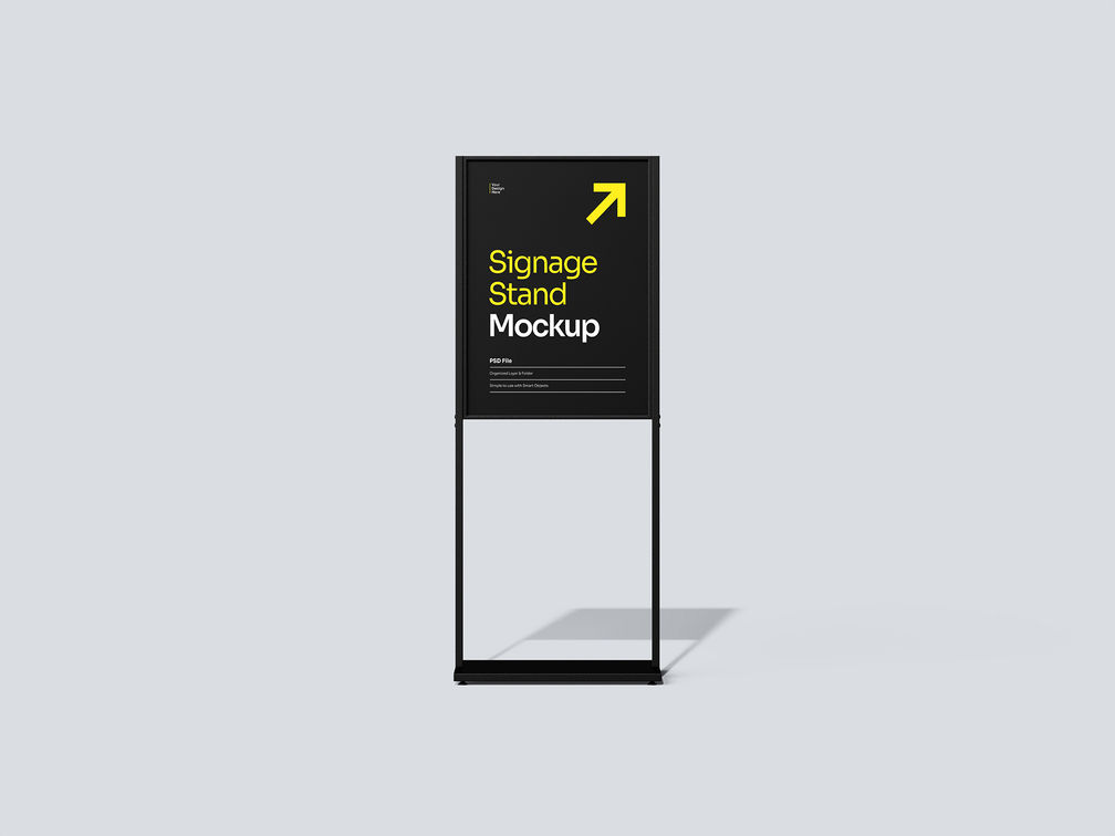 Signage Stand Front View Preview 2