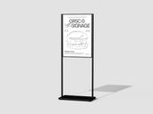 Signage Stand Mockup Half Side View Preview 3