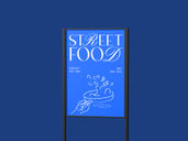 Signage Stand Mockup Half Side View Preview 5