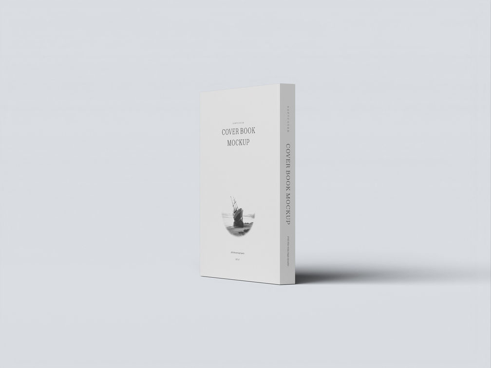 Soft Cover Book Mockup Back Half View Preview 2