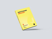 Soft Cover Book Mockup Flying View Preview 1