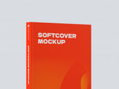 Soft Cover Book Mockup Half Side View Preview 3