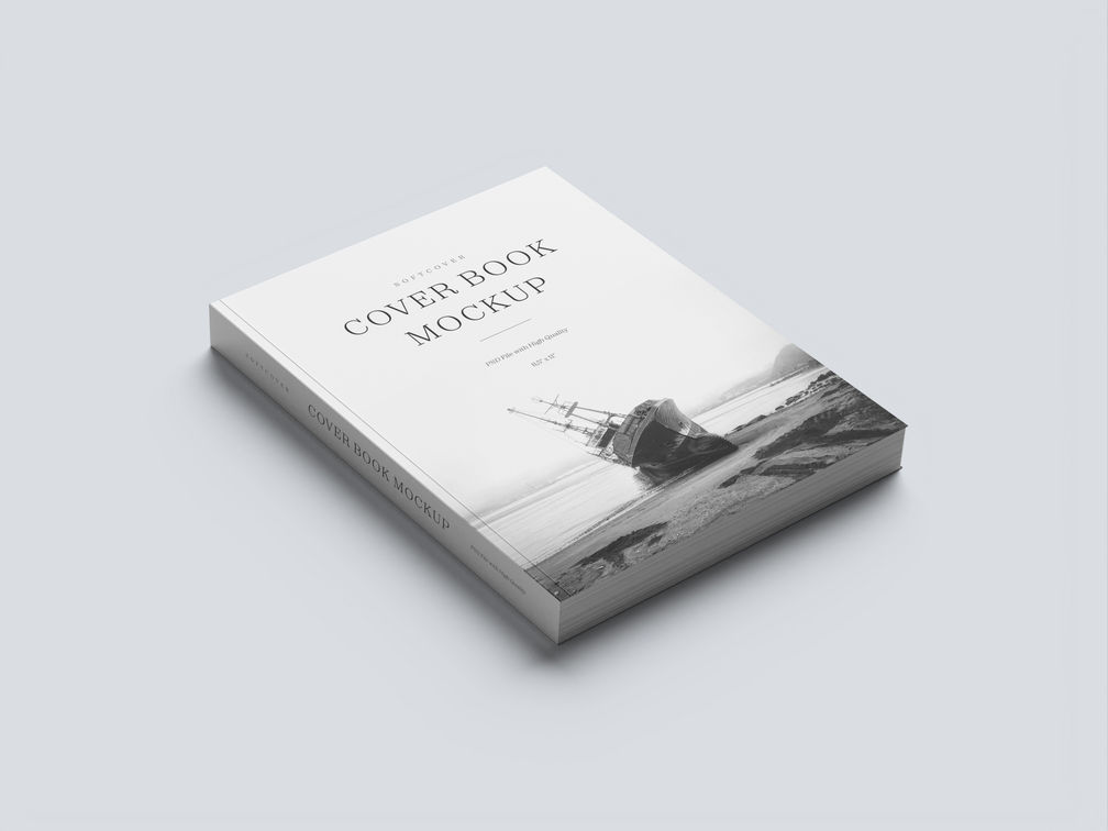 Soft Cover Book Mockup Isometric View Preview 2