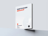 Soft Cover Book Mockup Low Angle View Preview 1