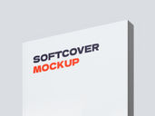 Soft Cover Book Mockup Low Angle View Preview 3