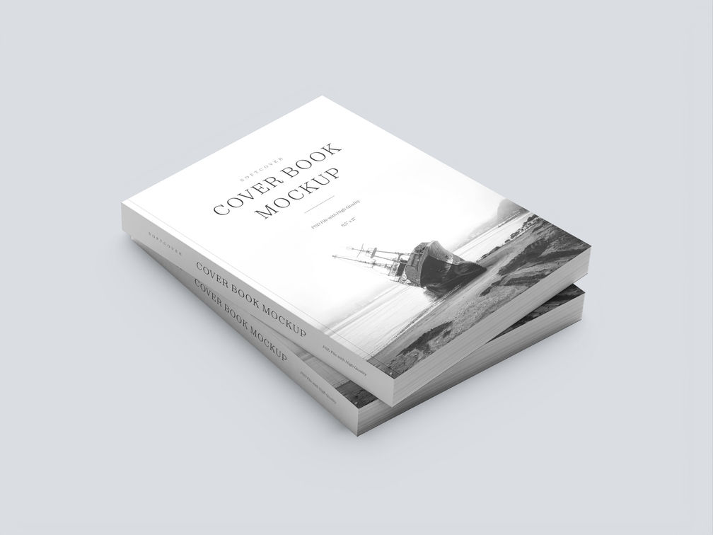 Soft Cover Book Mockup Stack It View Preview 2