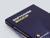 Soft Cover Book Mockup Stack It View Preview 3