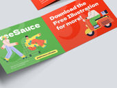 A4 Bi Fold Landscape Brochure Mockup Half Side View Preview 3