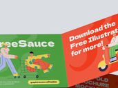 A4 Bi Fold Landscape Brochure Mockup Low Angle View Preview 3