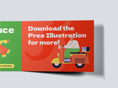A4 Bi Fold Landscape Brochure Mockup Top View Preview 4