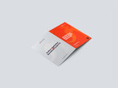 A4 Bi Fold Portrait Brochur Mockup Isometric Preview 2