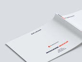 A4 Bi Fold Portrait Brochure Mockup Back Half Side View 4