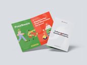 A4 Bi Fold Portrait Brochure Mockup Flying View Preview 2