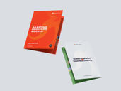 A4 Bi Fold Portrait Brochure Mockup Low Angle View Preview 2