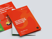 A4 Bi Fold Portrait Brochure Mockup Side View Preview 3
